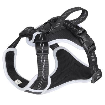 China Breathable Mesh Oem &Odm Dog Harness Pet Vest Accessories Leashes Dog Walking Weight Mesh Oem Pulling Lights Pet Harness Pulling Harness Set for sale