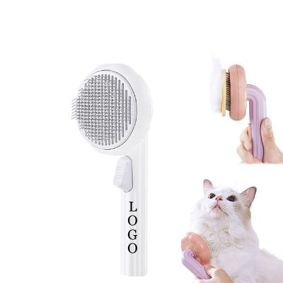 China High Quality Sustainable Cat Brush Comb For Pets Self Cleaning Brush Pet Grooming Tool Pumpkin Grooming Remove Hair Teeth Sweep for sale