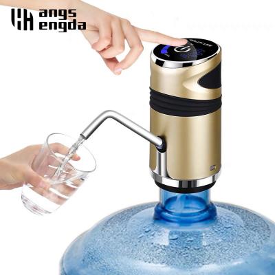 China Modern USB Rechargeable Water Vending Machine With LED Blue Light Cordless Barreled Electric Water Pumping Device Water Pump for sale