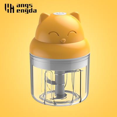 China 250ML Mini Electric Food Meat Chopper Ginger Vegetable Cutter Mashing Machine Fruit Blender Viable Supplement Baby Food for sale