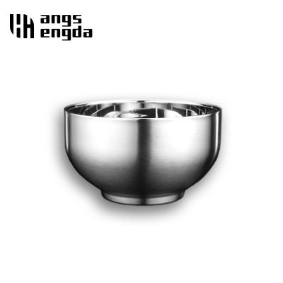 China Sustainable 316 Stainless Steel Children's Bowl Thickened Double Ice Cream Fruit Mixing Bowl for sale