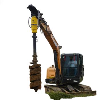 China Tree Planting Earth Drill Rig By Skid Steer Hydraulic Driven Earth Auger Earth Drill Rig for sale