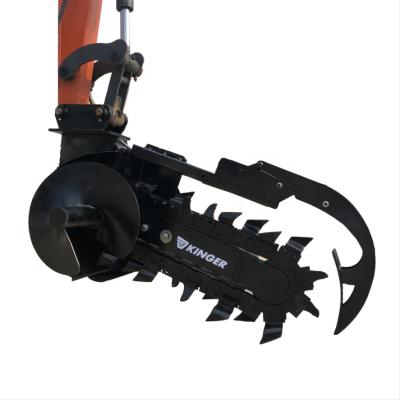 China Hydraulic Irrigation KINGER Ditch Digging Machine Ditcher and Trencher for Tractor for sale