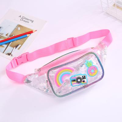 China Fashion \ Comfortable \ Durable Messenger Bag Female Student One-shoulder Unicorn Color Sequins Cartoon Embroidered Waist Bag for sale