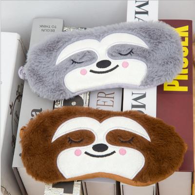 China Anti Aging Cute Cartoon Bear Pattern Polyester Eye Mask Sleep Breathable Shading Eye Mask For Girls for sale