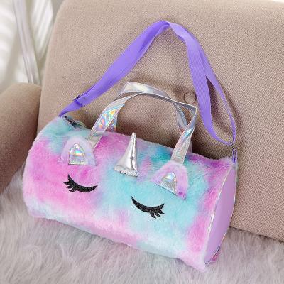 China Fashion \ Student Large Capacity Cartoon Unicorn Messenger Bag Symphony Fashion Korean Creative Plush Comfortable \ Durable Unicorn Handbag for sale