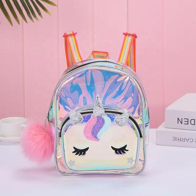 China Unicorn Backpack School Bag waterproof other candy color female large capacity transparent cute children for sale