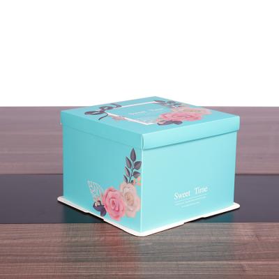 China 2021 New Recycled Materials High Quality Printed Birthday Cake Boxes Paper Packaging Custom Cake Boxes for sale