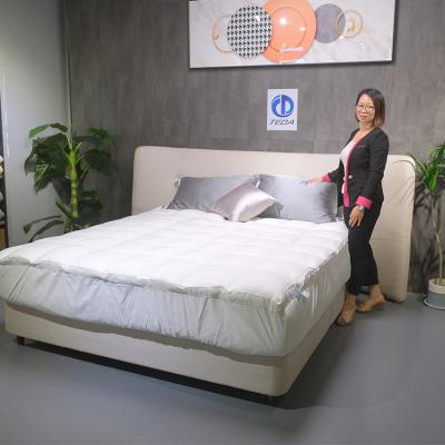 China Queen Size Full Size Cover Mattress Anti Dust Mite Alternative Bed Mattress Topper With 18-Inch Deep Pocket for sale