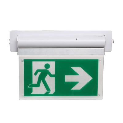 China TUV CE Certificate Indoor LED Man Exit Sign Emergency Running Light Rechargeable for sale