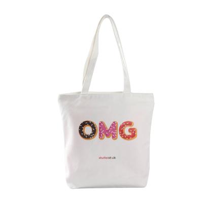 China Reusable Customized high quality eco-friendly grocery shopping travel donut cute cotton bag personalized tote bag for sale