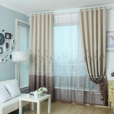 China Blackout Hot Sale Polyester Window Curtain Shade Printed Blackout For Bedroom Window for sale