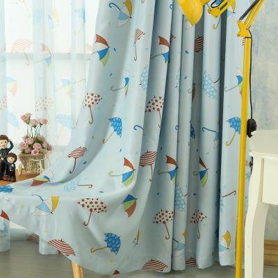 China Blackout Shaoxing Factories Lowest Price Cartoon Printed Tulle Window Curtain For Kids Room for sale