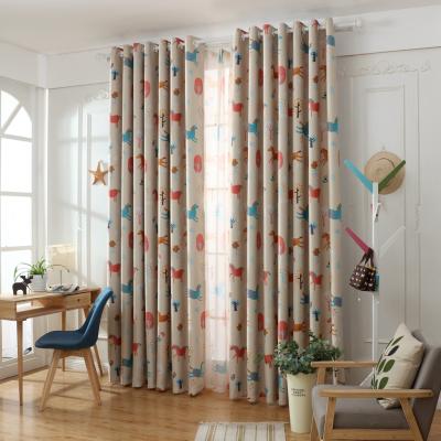 China Hot Selling Modern Printed 100% Polyester Fashion Design Cartoon Tulle Blackout Blackout Curtain Modern Printed Curtain for sale