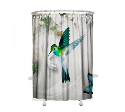 China Sustainable Wholesale Waterproof Print Bathroom Fashion Custom Design Factory Shower Curtain for sale