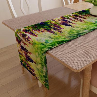 China Factory wholesale high quality printed custom printed flower table runner for sale