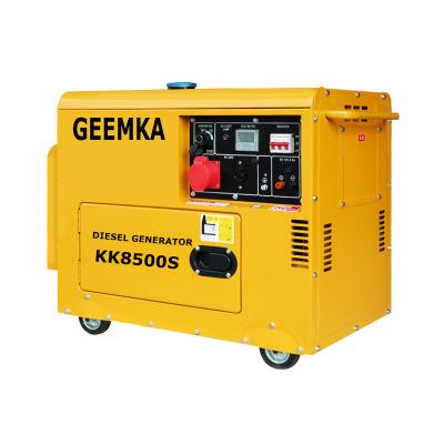 China air cooled 7kw 8kva portable silent diesel generator 950*560*760mm for sale