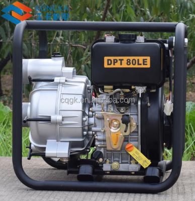 China 296cc Sewage Air Cooled 178F Diesel Engine 6HP 3 Inch Trash Pump for sale