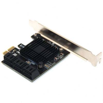 Китай 6-портная SATA PCIE PCI-E к Sata 3.0 Карта расширения 6Gps Карта расширения адаптера IPFS Жесткий диск 88SE9215 продается