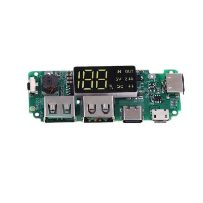 China 18650 lithiumbatterij digitale display oplader batterijen opladen module 5V2.4A 2A 1A dubbele USB-uitgang met display boost Te koop