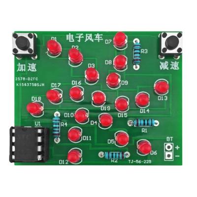 China Windmolen flitsende elektronische schakel Diagram MCU Productie Roterende licht DIY Elektronische Kit Elektronische bouwkits Te koop