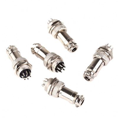 China aviation plug socket Circular connector 8/9-Pin 16mm GX16-8 GX16-9 Male and Female Panel Metal Connector for sale