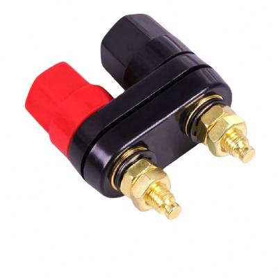 China Banana plugs Couple Terminals Red Black Connector Amplifier Terminal Binding Post Banana Speaker Plug Jack for sale