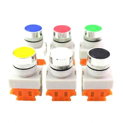 China LAY37-11BN 22mm 1NO1NC Momentary Plastic Push Button Switch 4 schroeven 10A 600V Power Self reset knop schakelaar Te koop