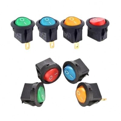 China 12V 220V LED rocker schakelaar 20A 12V drukknop schakelaar Auto knop lichten ON/OFF Ronde licht schakelaar Te koop