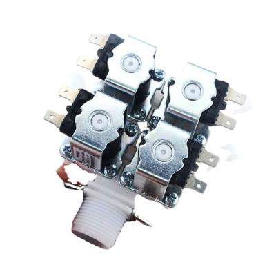 China DN20 DC12V 24V 36V AC220V G3/4 1 In 4 Out Elektromagnetische klep Normaal gesloten waterafvoerklep Elektrische waterinlaat Solenoïde Te koop