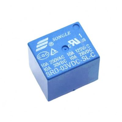 China Hot selling Power Relays PCB Type SRD-03VDC-SL-C 3V 10A 250VAC 5PIN T73 for sale