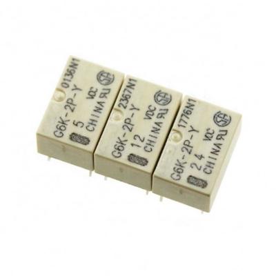 China Hot selling relays G6K-2P-Y-5VDC G6K-2P-Y-12VDC G6K-2P-Y-24VDC 8pin DIP original for sale