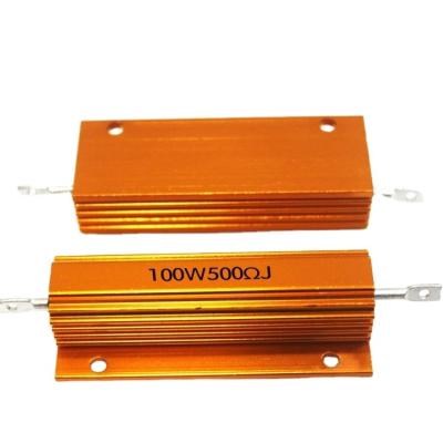 China Alta calidad de oro 25W 100W 500R de aluminio con capacidad de frenado resistor de cableado en venta