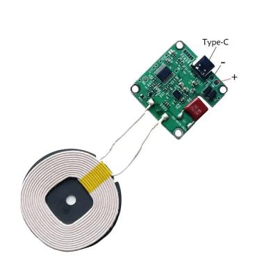 China Integrated Circuits IC Type C 20W Qi Standard Wireless Charger Transmitter Module Fast Charging PCBA Circuit Board for sale