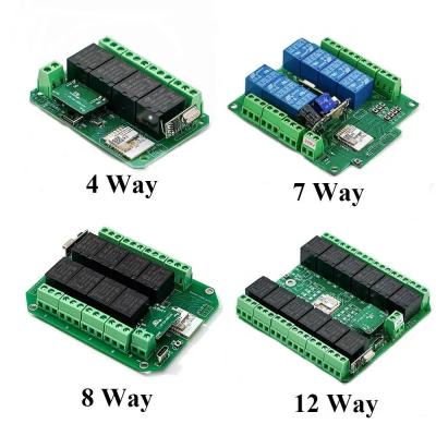 China Integrated Circuits IC WiFi Switch 4781224 Way DC 7-27V AC 85-250V Wireless Relay Switch Module Smart Life APP Remote Control with RF 433MHZ for sale