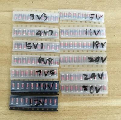 Chine Circuits intégrés IC LL41 SMD Zener Diode KIT 1W 3.3V 36V 13valeurs 130pcs ZM4728A ZM4732A ZM4733A ZM4737A ZM4740A ZM4742A ZM4744A ZM4745A Zener Diode à vendre