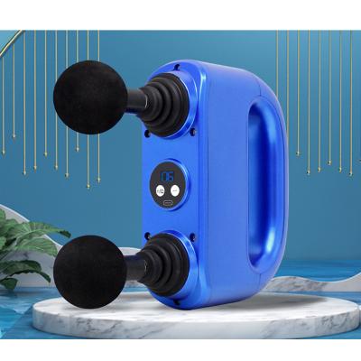 China Mini Double Head Muscle Massager Portable Body Massage Gun Professional Sport for sale