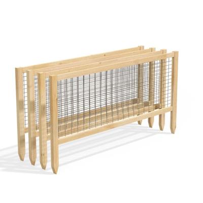 China Wholesale High Quality Modern Garden 4-Pack Wooden Fence with Galvanized Steel for sale