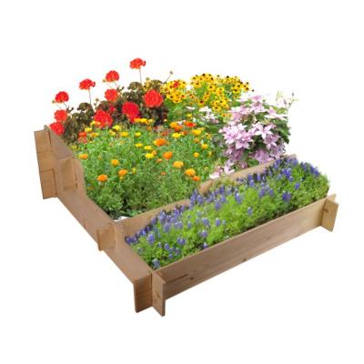 China Modern Outdoor 3 Tier Raised Garden Bed Patio Frame Planting For Vegetable Flower for sale