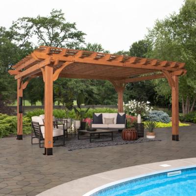 China De madera design and easily compiled easy assemble waterproof outdoor garden wooden pergola for sale