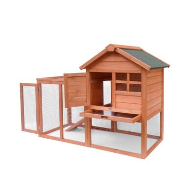 China Multi Yard Design Eco-Friendly Garden Windproof Outdoor Wooden Door Pet House For Bunny And Dog for sale