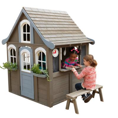 China Easily Assembled Used Outdoor Cheap Kids Play House Wooden Playhouse For Sale for sale