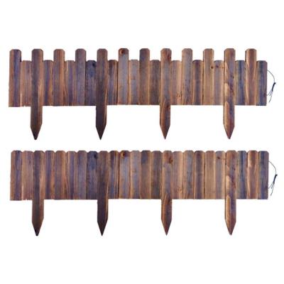 China Easily Assembled Wooden Decor Garden Fence Fence Artificial For Flower Beds Lawns Paths for sale