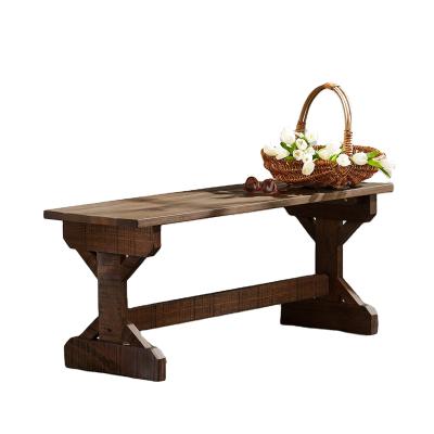 China Modern Wholesale High Quality Backyard Garden Farmhouse Natural Wood Bench for sale