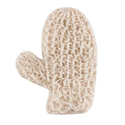 China All Natural Eco Friendly Loofah Sisal Cotton Bath Scrubber Canvas Glove Scrub Zero Waste Exfoliating Bath Scrub Bath Glove Wholesale for sale