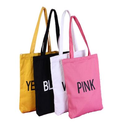 China Custom cotton canvas shopping fashion handbag tote eco handled bag for sale