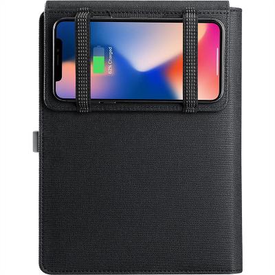 China MULTIFUNCTIONAL fashion padfolio wireless power bank NOTEBOOK NOTEBOOK 80sheets handwriting POWER DESIGN AMAZING DESIGN for sale