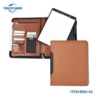 China BOWEN BWA-66 Office/Conference/Traveing ​​Padfolio etc Professional Gifts/Package, Includes Removable Clipboard with Safe Zippered Closure, 10.1 inch Tablet Sleeve for sale