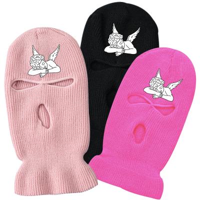 China COMMON Angel Embroidery Winter Ski-mask Hat for sale