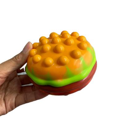 China 2022 Silicone 3D Rainbow Snap Stress Mini Squishy Stress Ball Fidget Sensory Toy Bubble Popular Noise Pushing Cube Trigger Stress Toy for sale